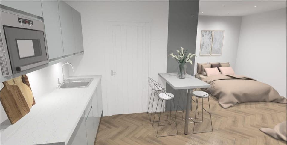 Kitchen or kitchenette, Dining area