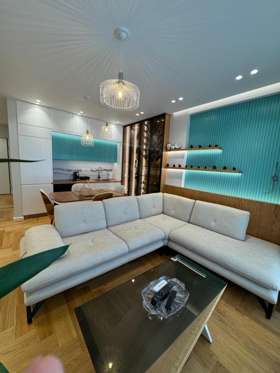 Kitchen or kitchenette, Living room, Seating area