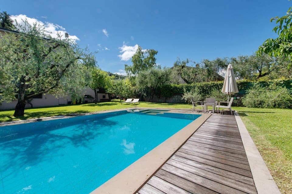 Property building, Living room, Swimming pool