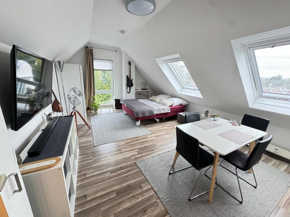 Bed, TV and multimedia, Photo of the whole room, Dining area