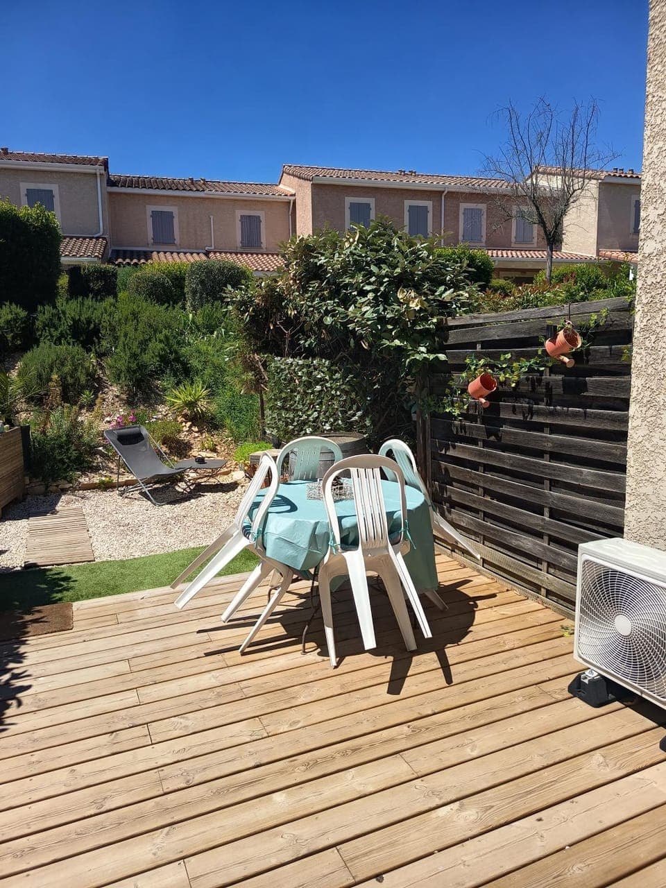 Balcony/Terrace, Garden view, air conditioner