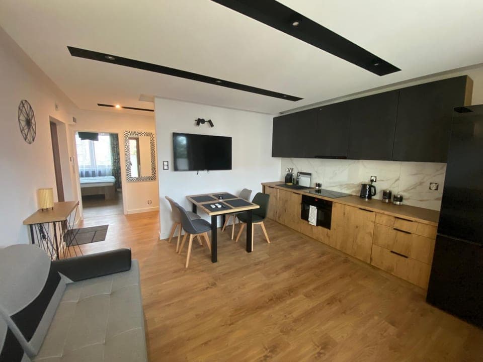 Kitchen or kitchenette, Living room, Dining area