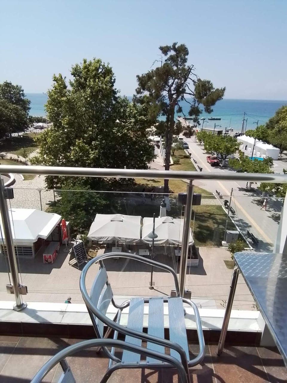 View (from property/room), Balcony/Terrace, Beach, City view, Sea view