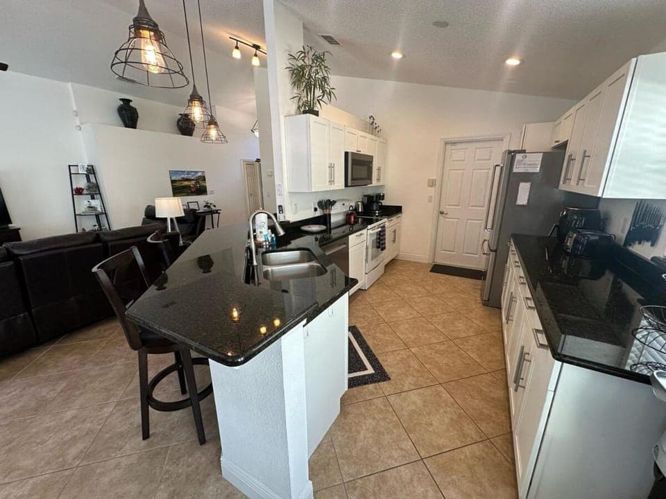 Kitchen or kitchenette, oven, stove