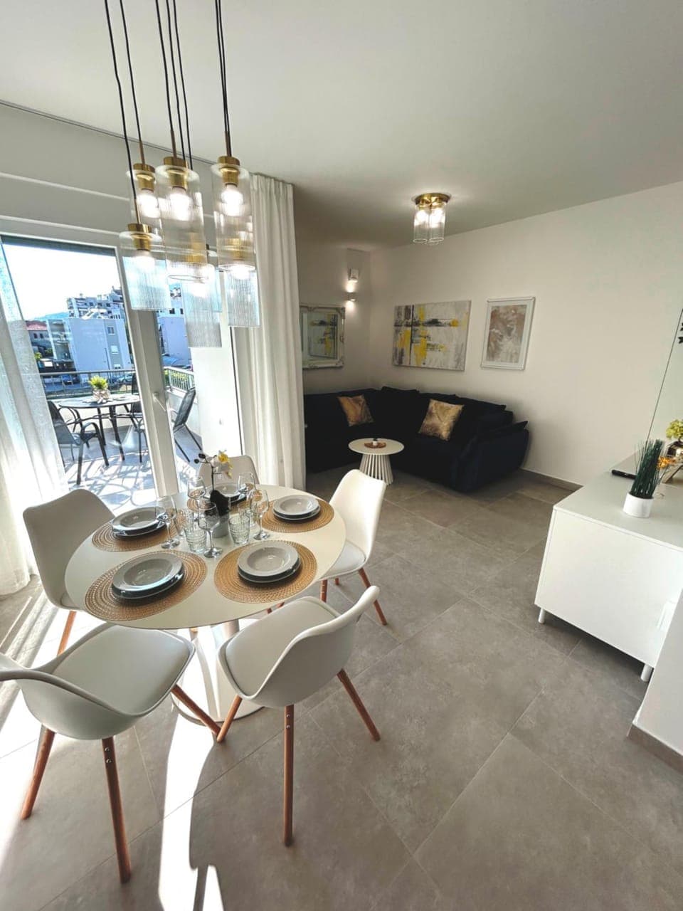 Living room, Seating area, Dining area