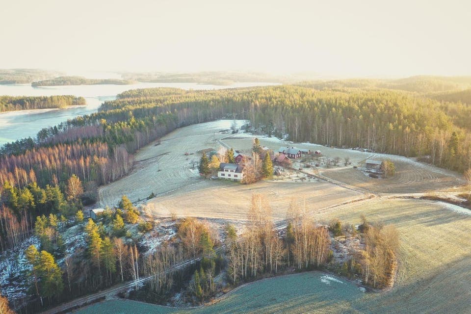Natural landscape, Bird's eye view, Lake view