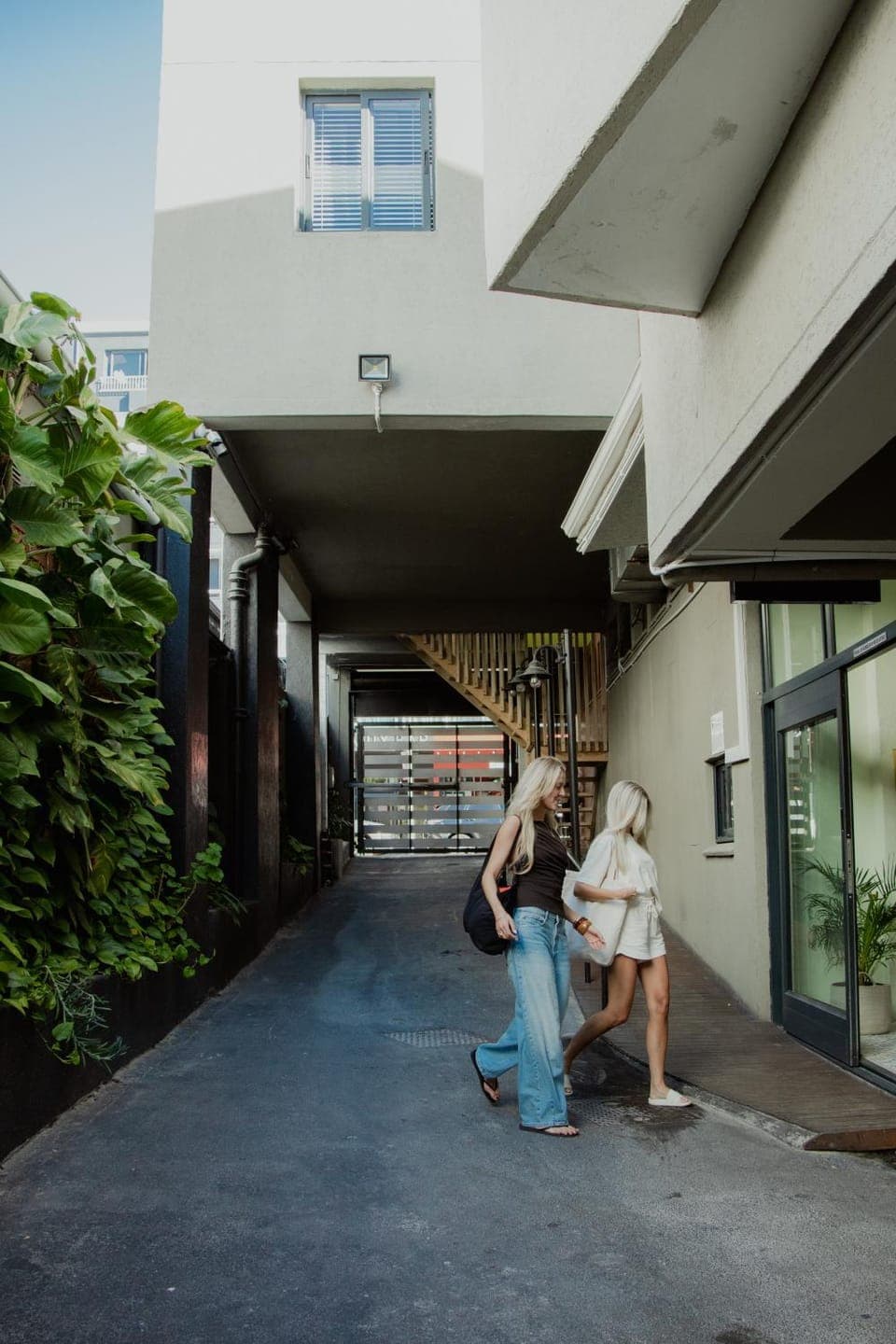 Property building, group of guests