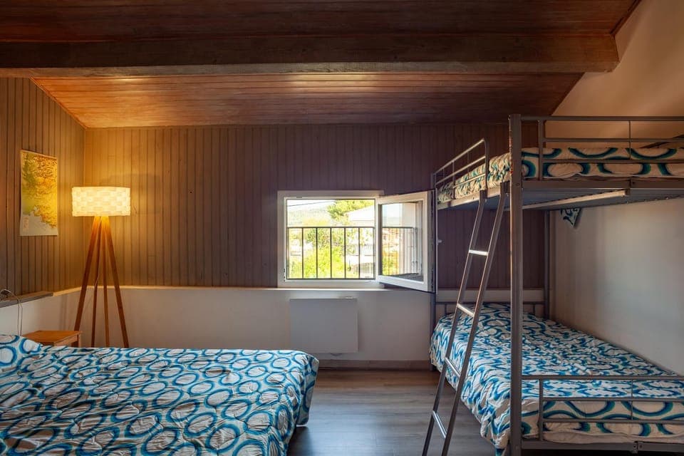 Property building, Living room, Bedroom