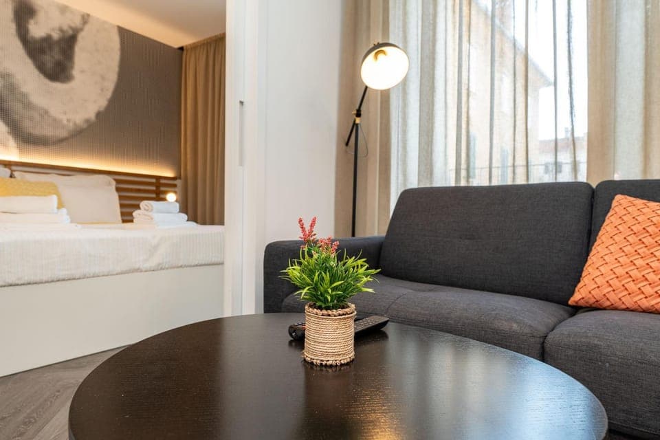 Living room, Seating area, Bedroom