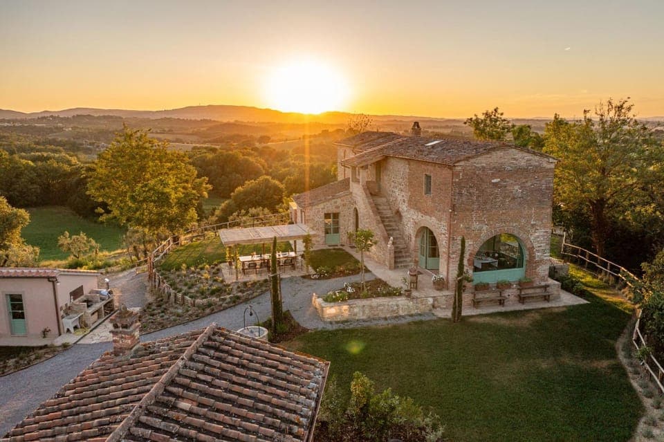 Property building, Natural landscape, Landmark view, Sunset