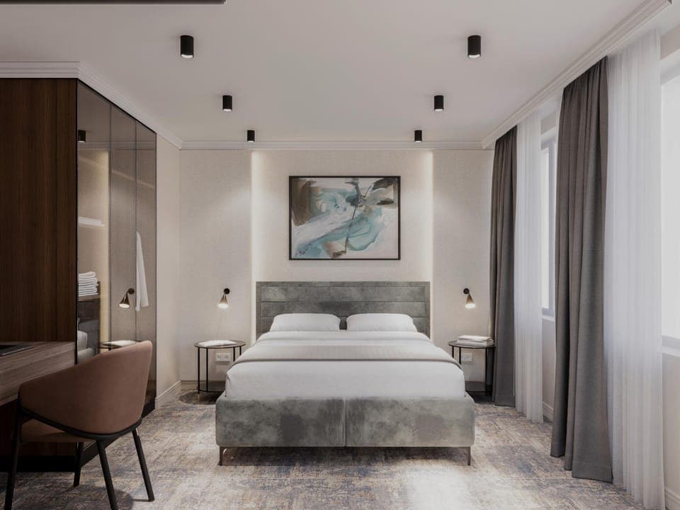 Bed, Bedroom, wardrobe