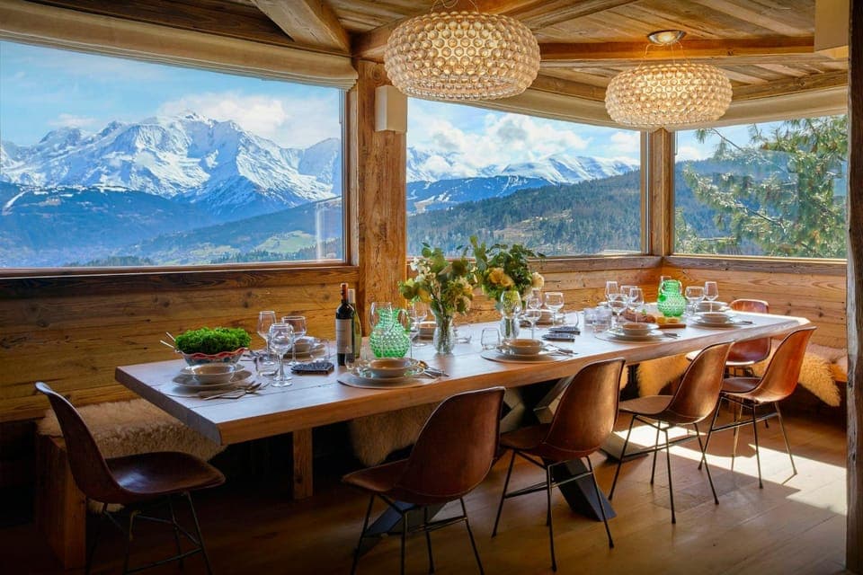 Natural landscape, Dining area, Mountain view