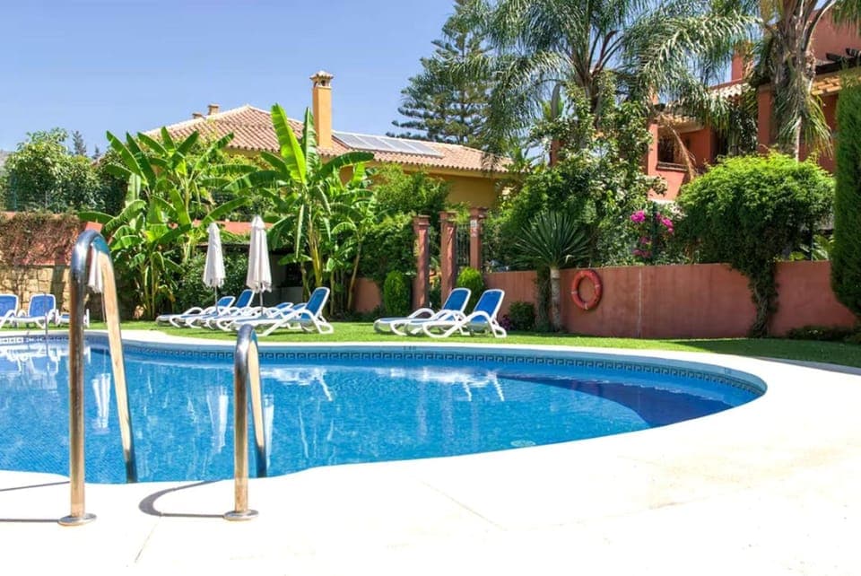 Spring, Garden view, Pool view, Swimming pool, sunbed