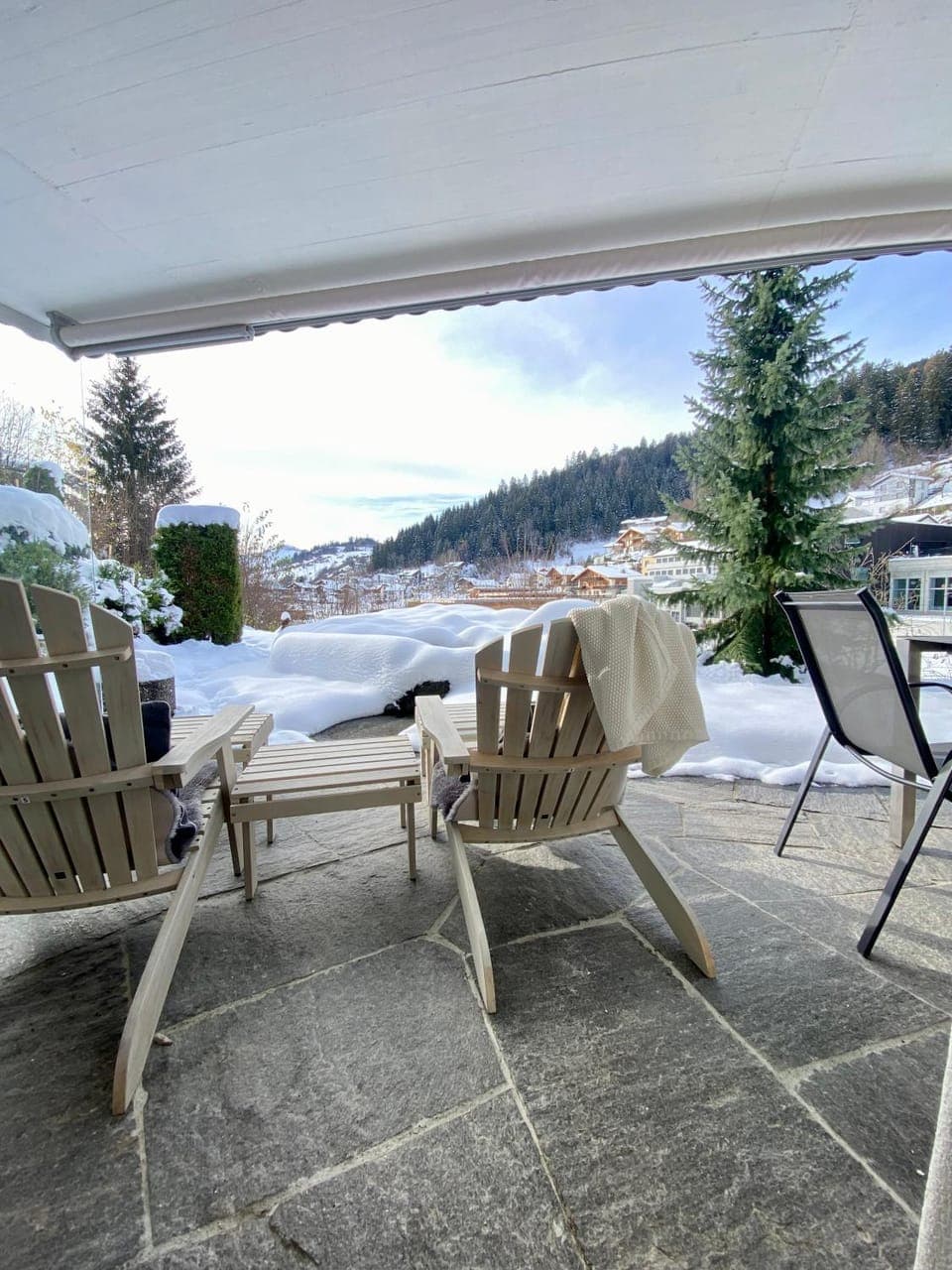 Natural landscape, Winter, View (from property/room), Balcony/Terrace, Seating area, Mountain view