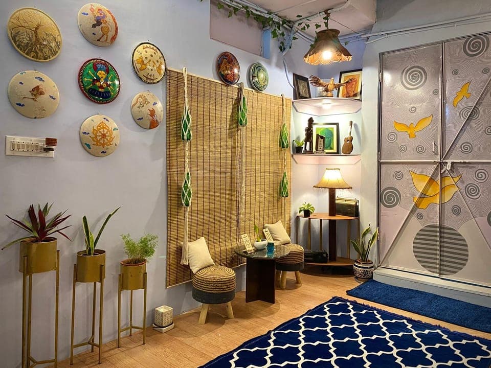 Night, Living room, Lounge or bar, Decorative detail