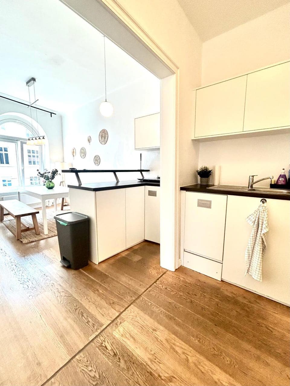 Kitchen or kitchenette, Dining area, dishwasher, stove