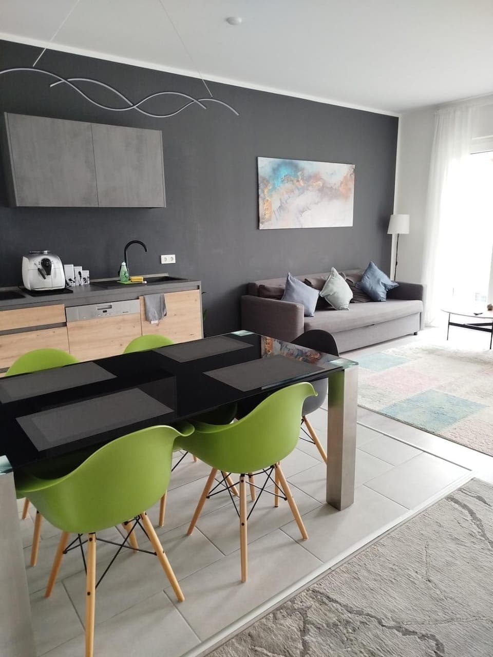 Kitchen or kitchenette, Living room