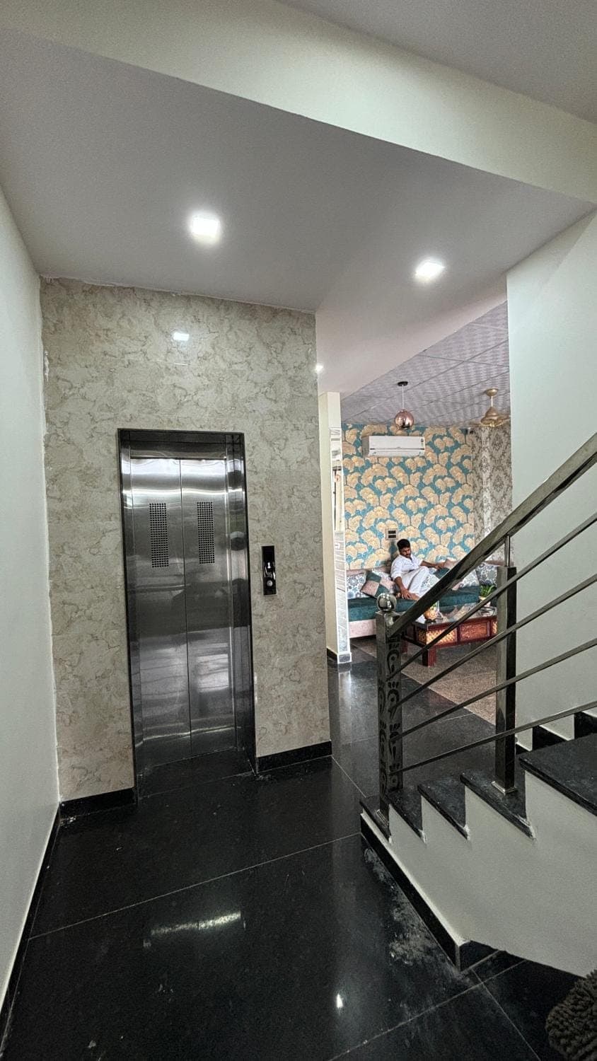 People, group of guests, elevator