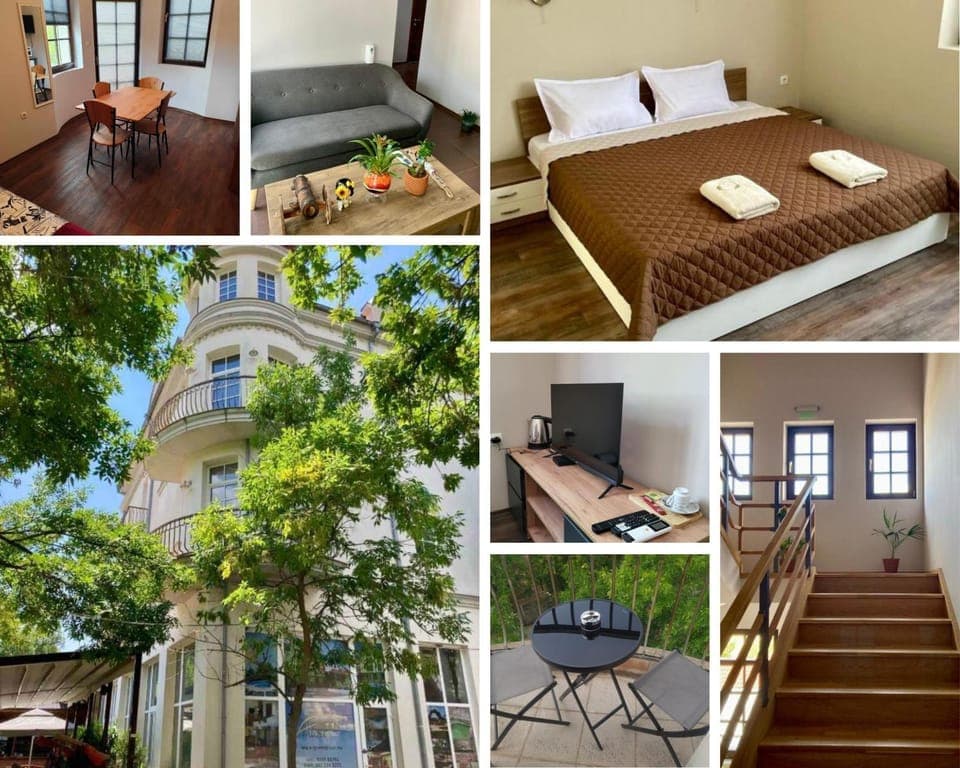 Property building, Patio, View (from property/room), Living room, Photo of the whole room, Seating area, Bedroom