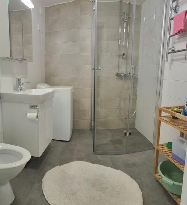 Shower, Toilet, Bathroom, towels