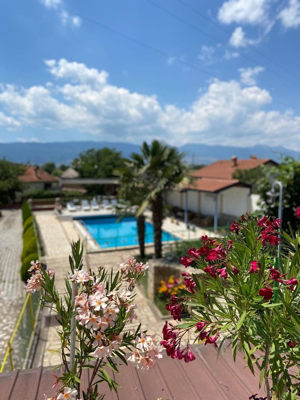 Patio, Natural landscape, Garden, Mountain view, Pool view