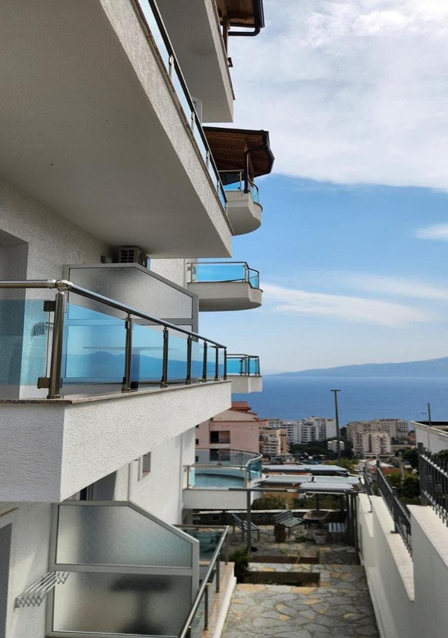 Property building, Patio, Day, Natural landscape, View (from property/room), Balcony/Terrace, Mountain view, Sea view