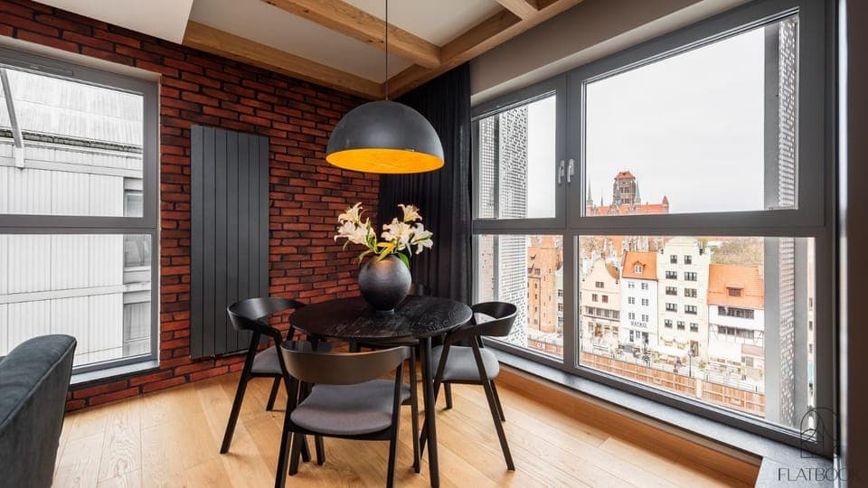 View (from property/room), Living room, Photo of the whole room, Dining area, City view, furniture