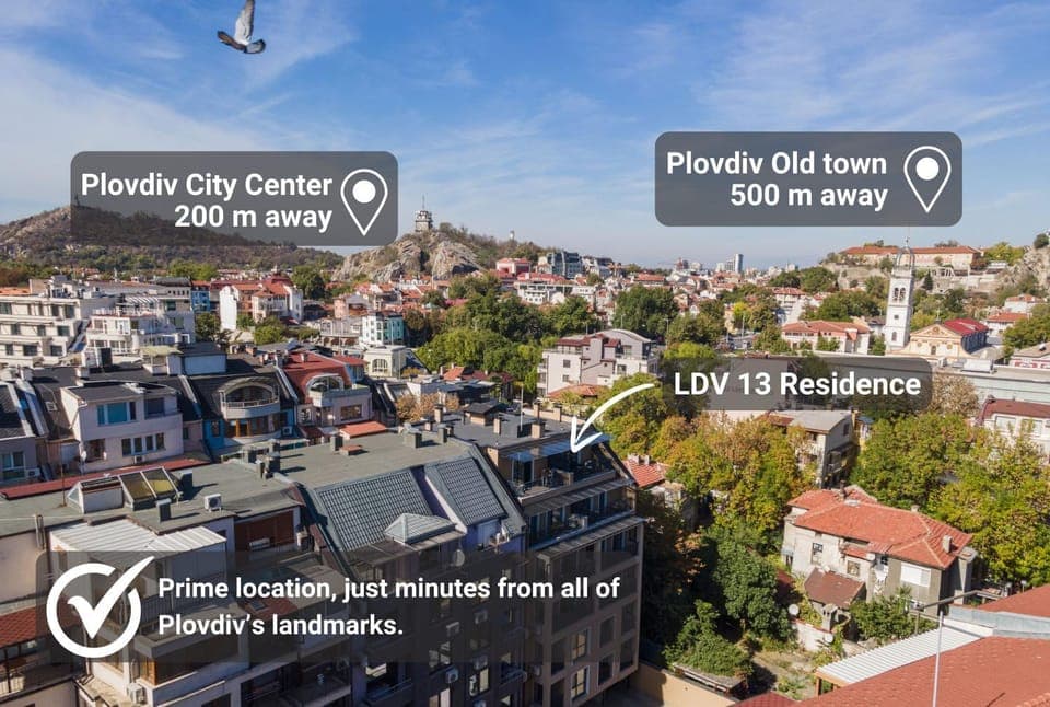 Property building, Day, Neighbourhood, Bird's eye view, City view, Street view, Location, Parking