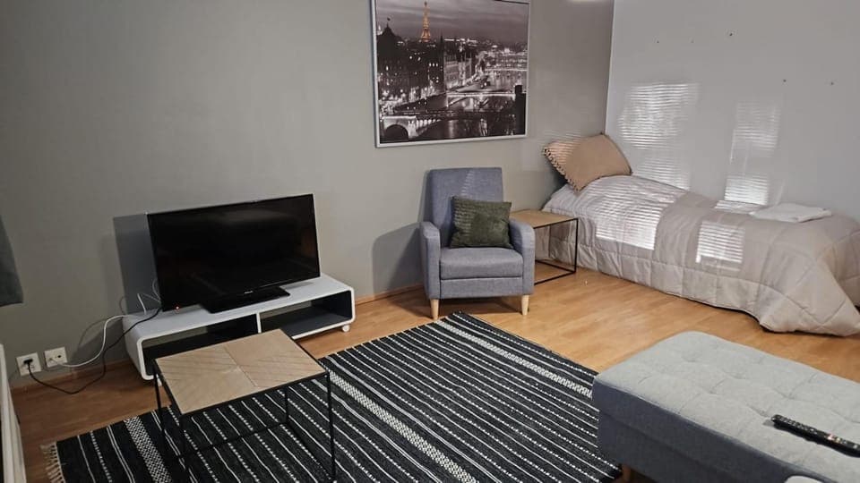 Communal lounge/ TV room, Bed, TV and multimedia, Living room, Photo of the whole room, Seating area, Evening entertainment