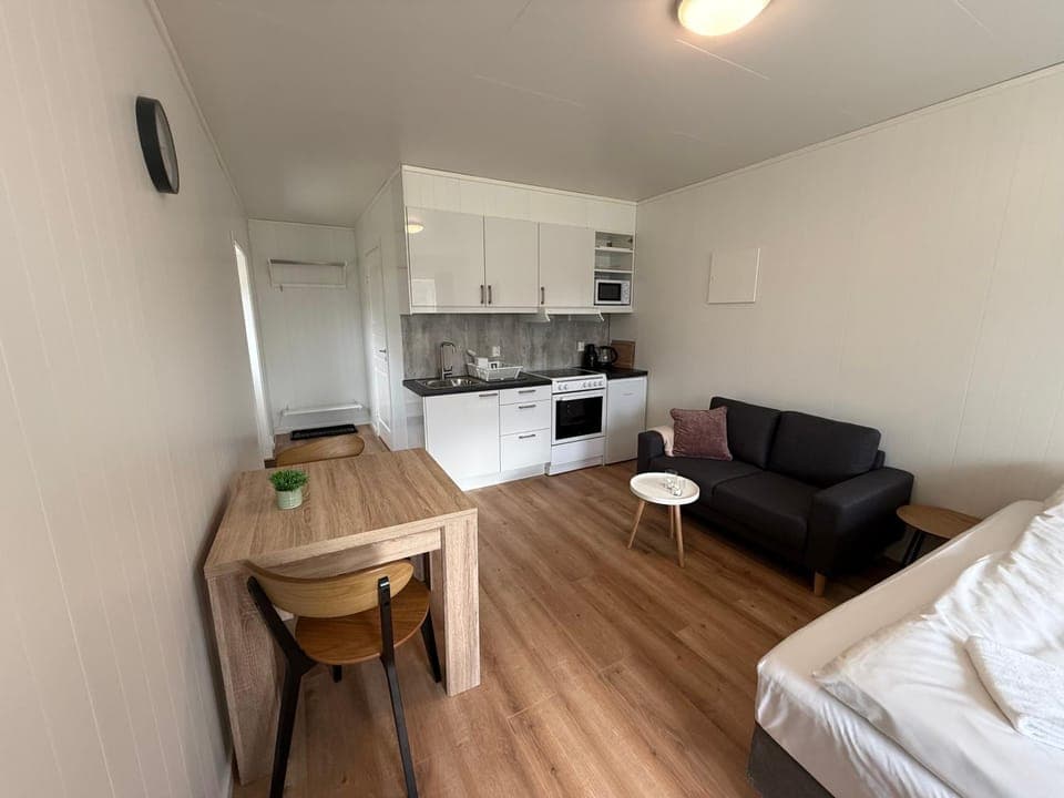 Kitchen or kitchenette, Living room, Dining area