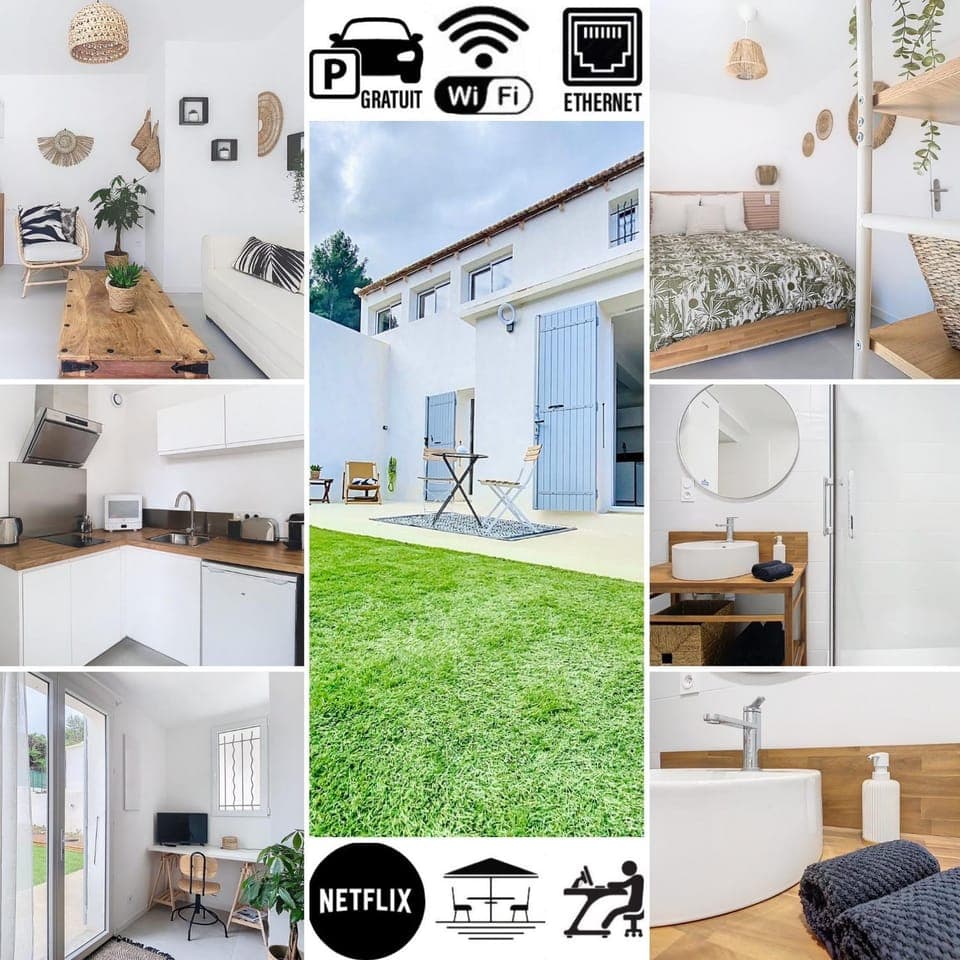 Garden, Bathroom, Kitchen or kitchenette, Living room, Photo of the whole room, Seating area, Dining area, Bedroom, Garden view, Parking