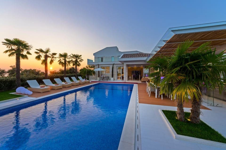 Pool view, Swimming pool, Sunrise, Sunset, sunbed