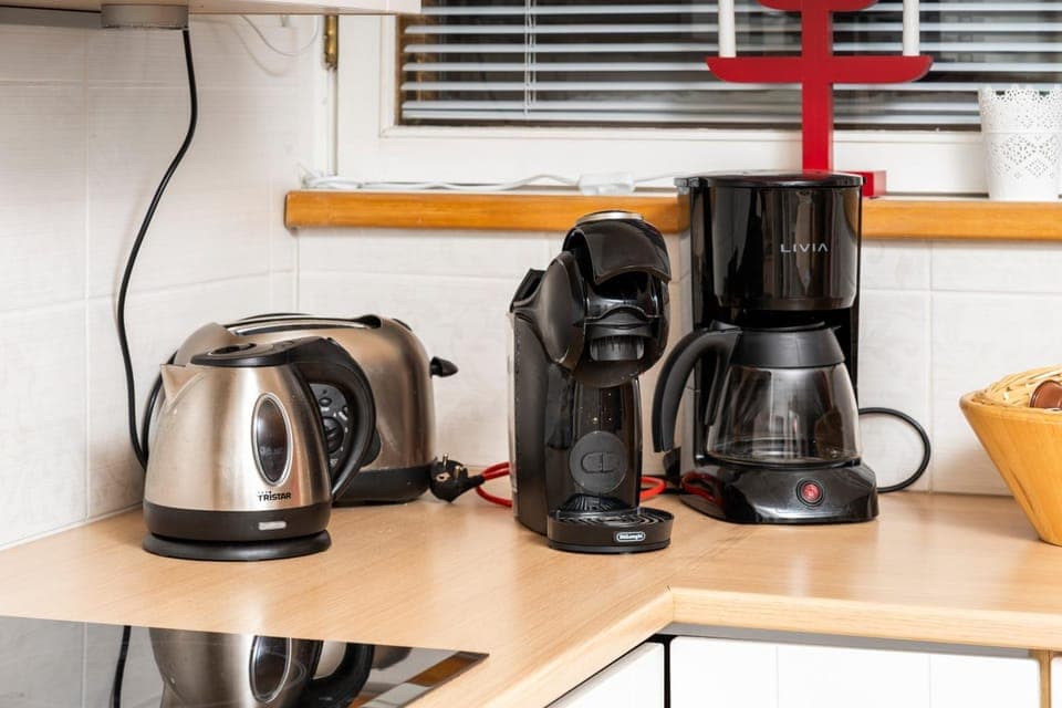 Coffee/tea facilities, Kitchen or kitchenette, toaster