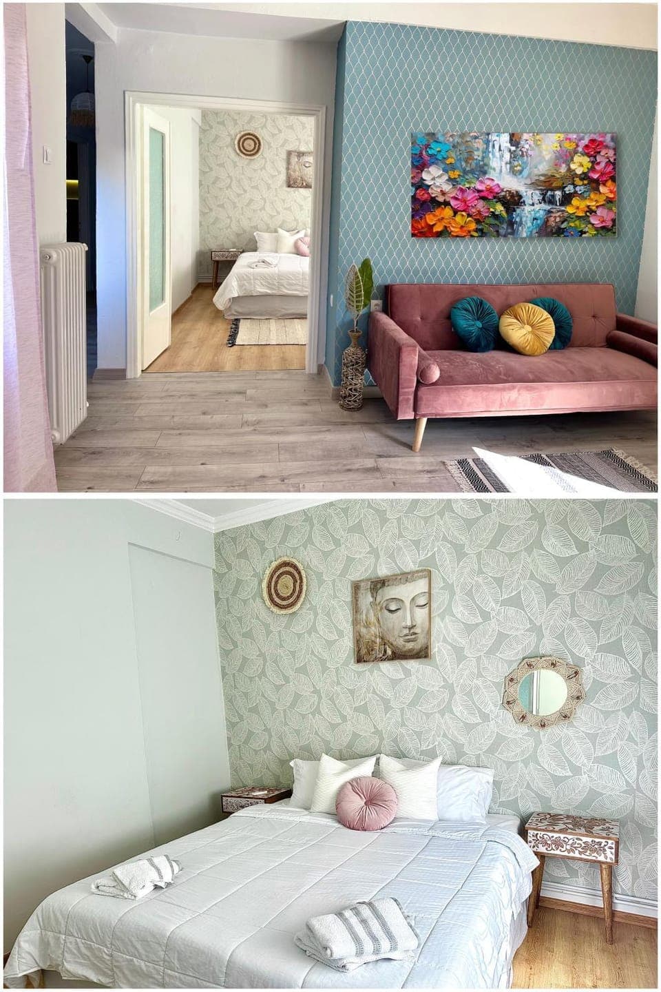 Bed, Living room, Photo of the whole room, Seating area, Bedroom