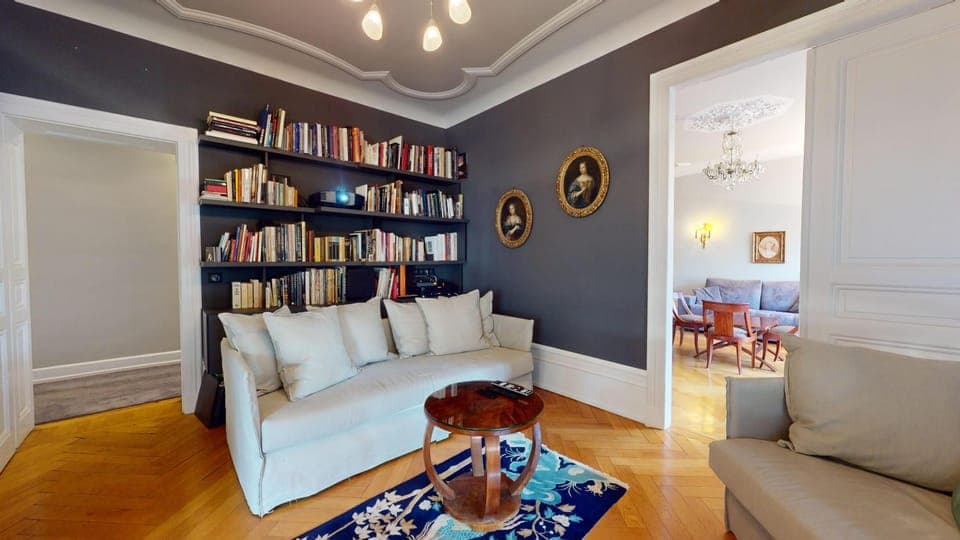 Library, Living room, Seating area