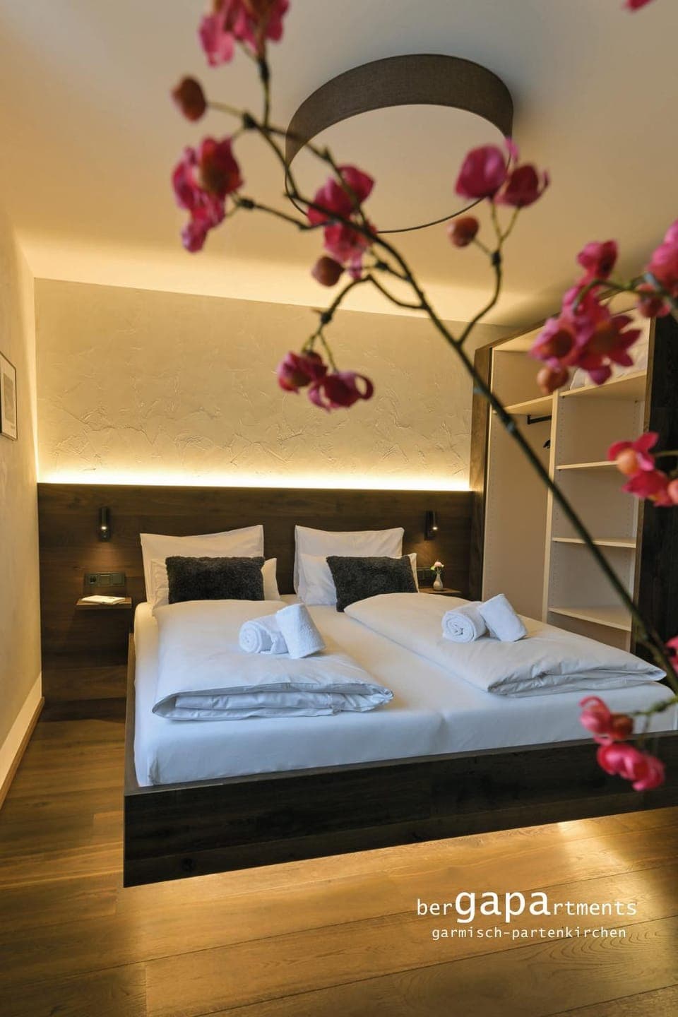 Bed, Photo of the whole room, Bedroom, towels, wardrobe