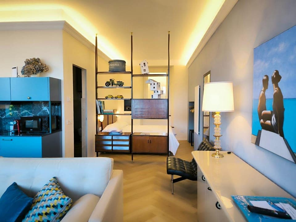 Kitchen or kitchenette, Living room, Bedroom