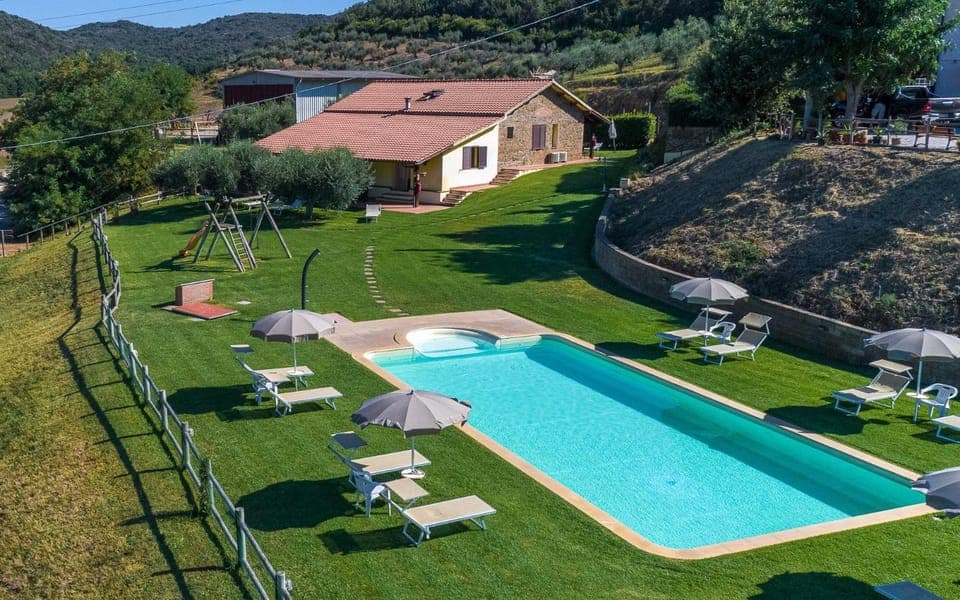 Property building, Bird's eye view, Garden view, Pool view, Swimming pool