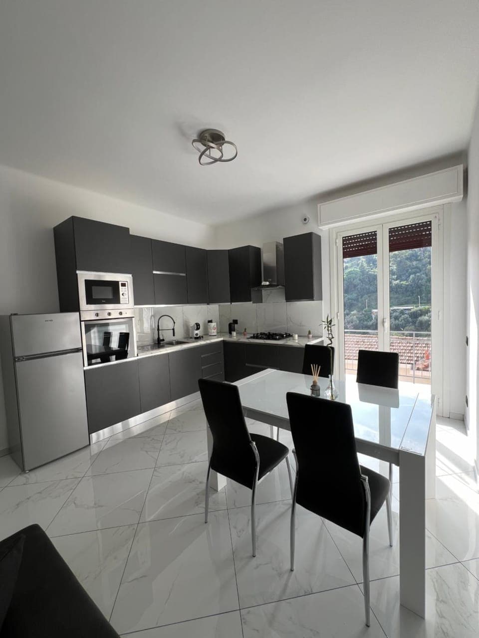 Kitchen or kitchenette, Dining area, dishwasher, oven, stove