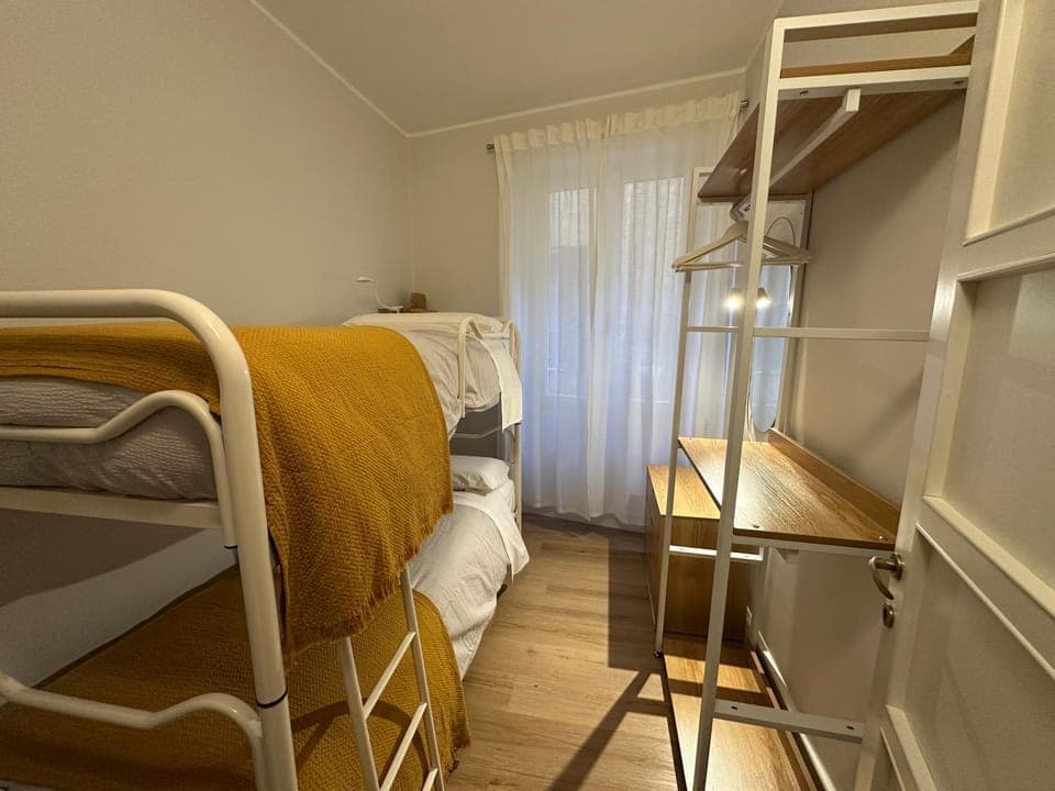 Bed, Photo of the whole room, Bedroom, bunk bed, wardrobe