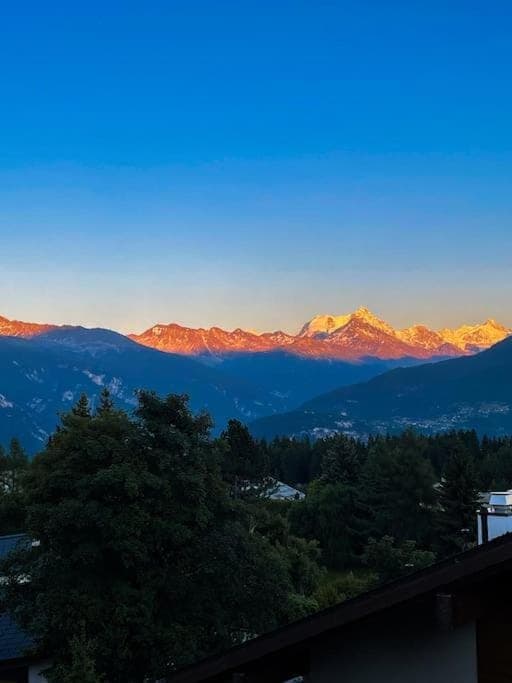 Mountain view, Sunset