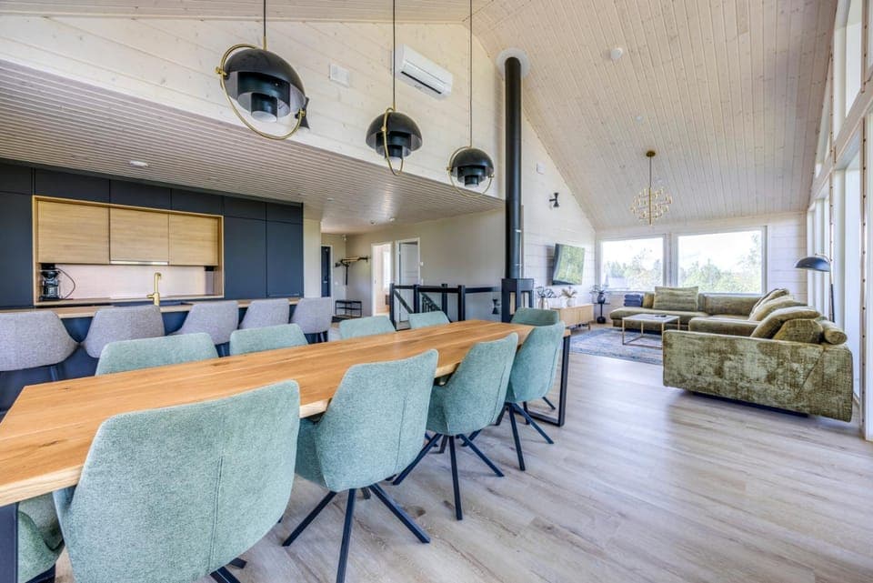 Living room, Dining area, fireplace, fireplace, kitchen, kitchen