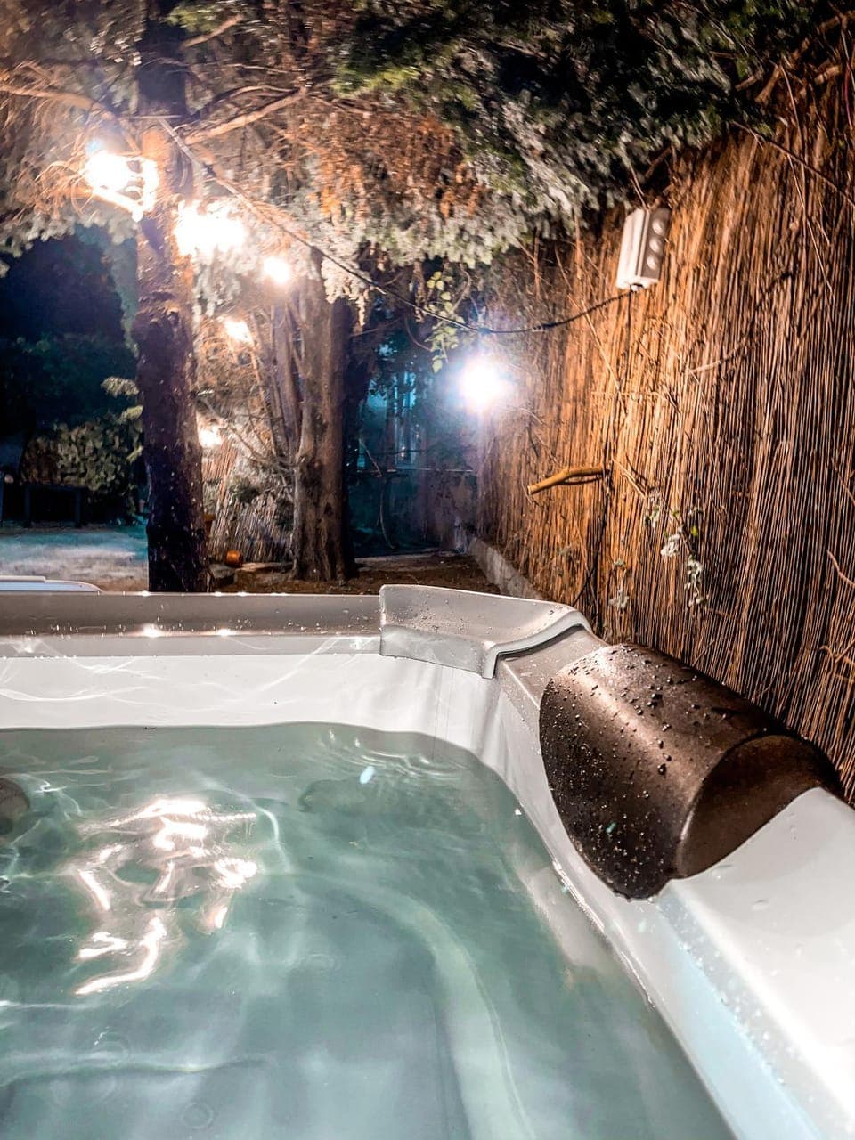 Night, Natural landscape, Hot Tub