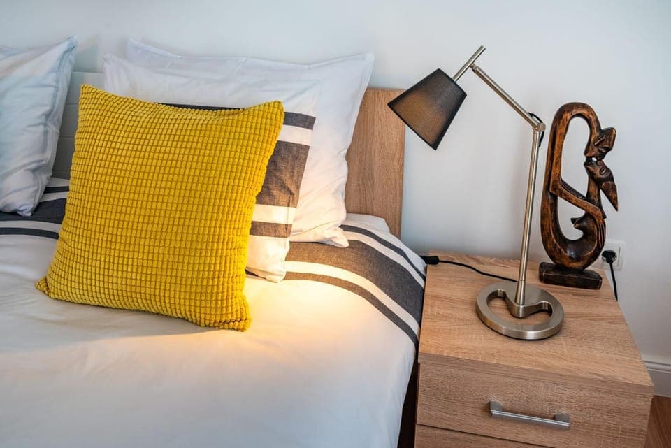 Bed, Decorative detail, Bedroom