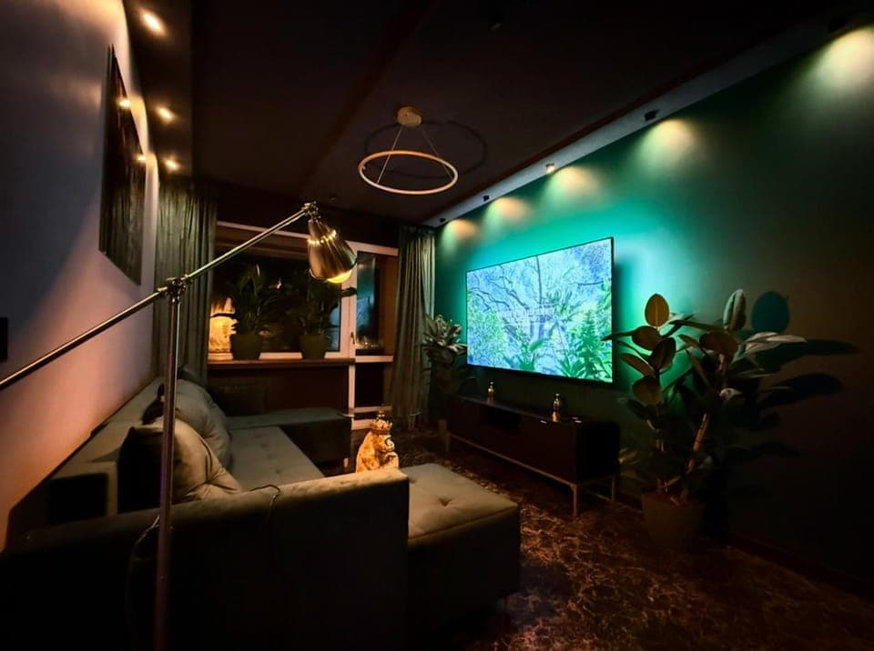 TV and multimedia, Living room, Seating area, Evening entertainment