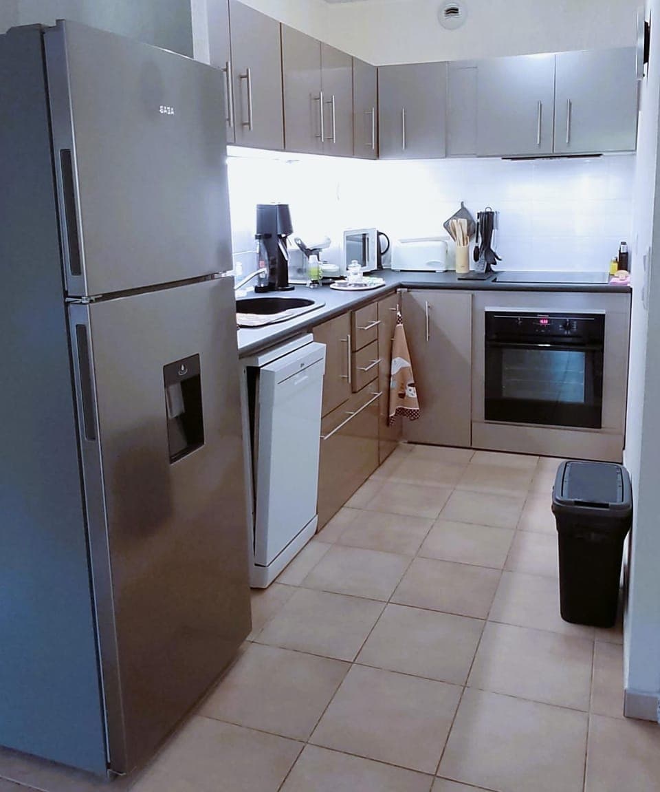 Kitchen or kitchenette, stove, kitchen