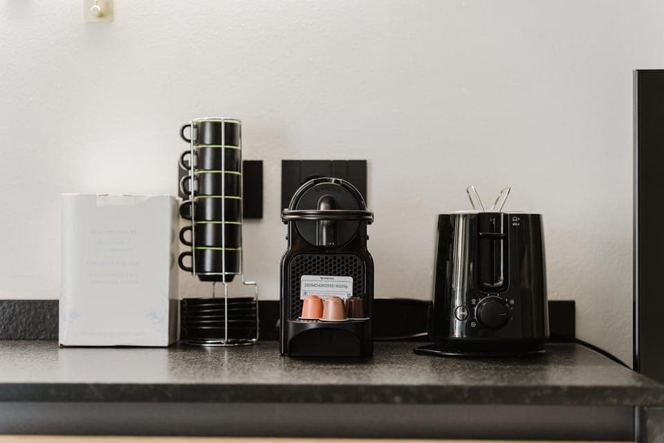 Coffee/tea facilities, Kitchen or kitchenette, toaster