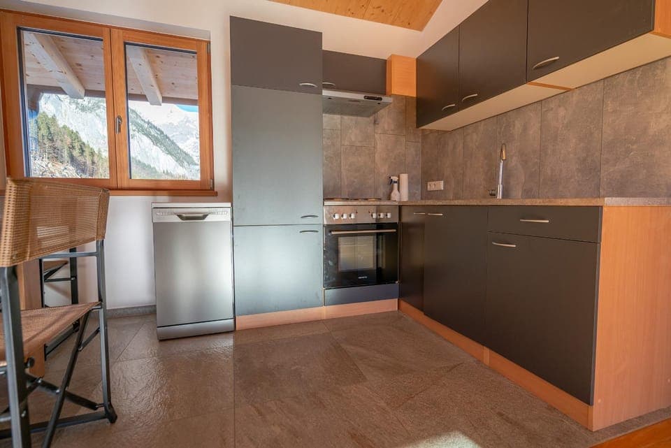 Kitchen or kitchenette, Dining area, dishwasher, stove