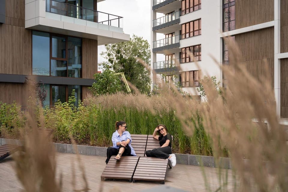 Property building, Day, Seating area, Garden view