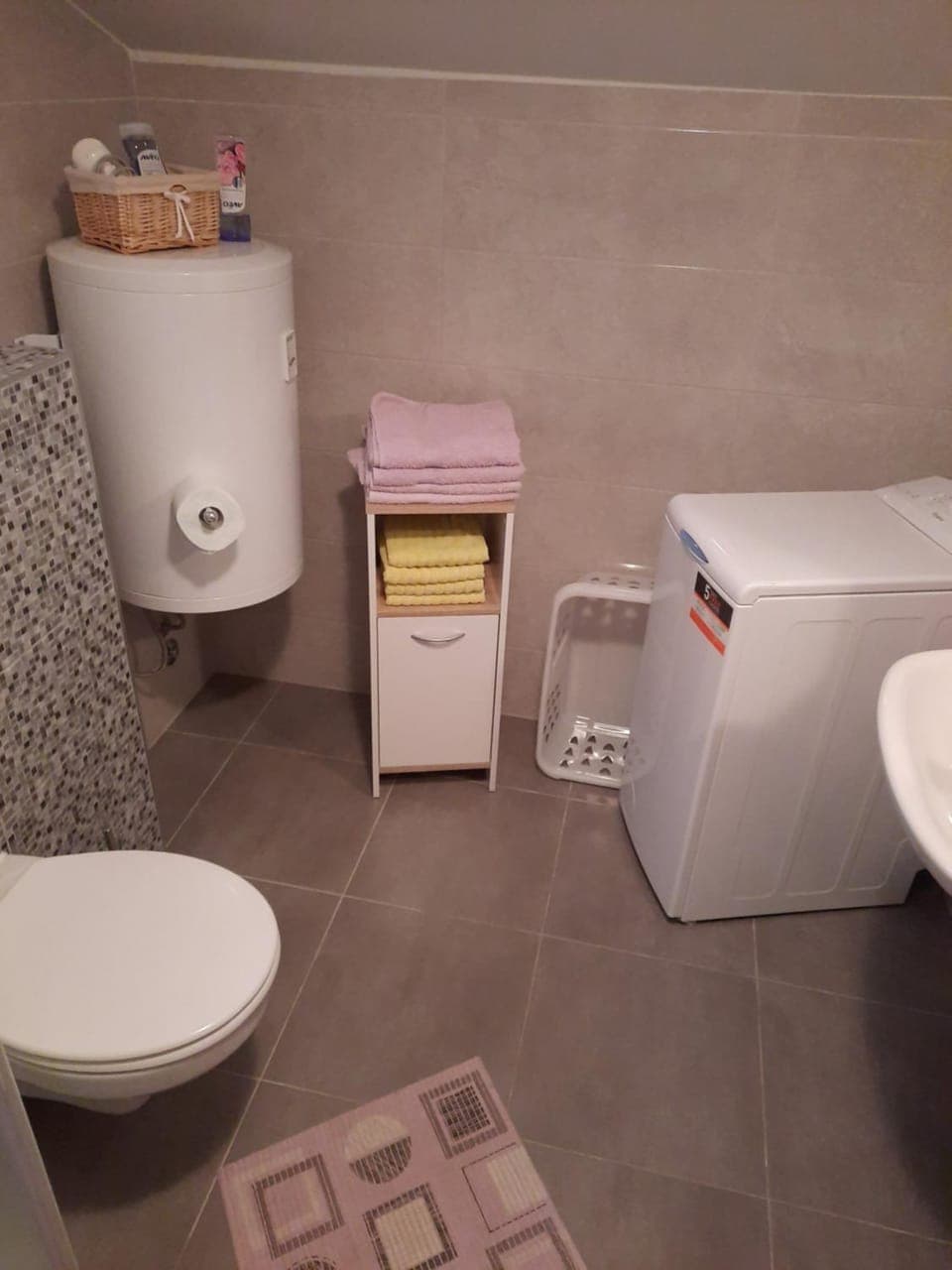 Toilet, Bathroom, washing machine